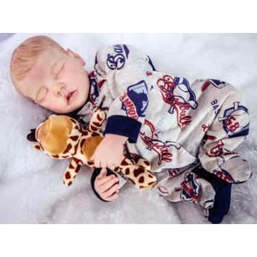 Imagem de Bebe Reborn Menino Corpo de Pano Recem Nascido  Realista