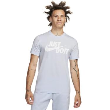 Imagem de Nike Camiseta masculina esportiva Just Do It, Cinza futebol, XXG