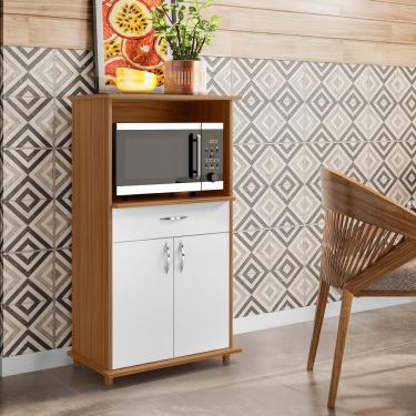 Imagem de Balcão 2 Portas 1 Gaveta NT3070 Notável - Freijo Trend/Branco New