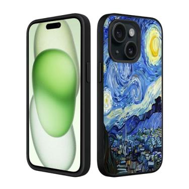 Imagem de ZTHLL Capa compatível com iPhone 15 Plus, capa de telefone de noite estrelada Van Gogh para mulheres e meninas, capa de proteção total de TPU macio à prova de choque para iPhone15 Plus de 6,7 polegadas