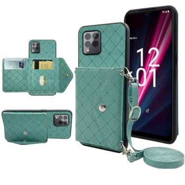 Imagem de Furiet Capa carteira compatível com T-Mobile Revvl 6 Pro 5G 2022 com alça de ombro transversal suporte para cartão de crédito capa para celular Tmobile Revel Tmo Revell T Mobile Rebel 6pro TCL