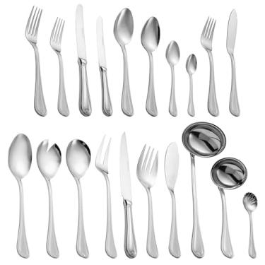 Imagem de WOLFF - Faqueiro de Aço Inox Geneve Prata 130 Peças Sem Estojo - Jogos de Talheres - Mesa Posta - Utensílios de Cozinha, Enxoval, Casamento, Decoração
