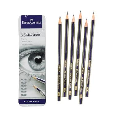 Imagem de Faber-Castell Creative Studio Graphite Sketch Pencil Set – 6 Graphite Pencils (2H, HB, B, 2B, 4B, 6B)