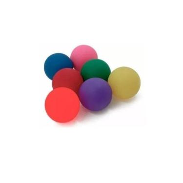 Imagem de Kit 6 Bola Lisa Exercitadora Fisioterapia Bolinha Mão 6 Cm