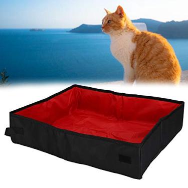 Imagem de Caixa de Areia para Gatos Semi-fechada, Portátil, para Casa, Ao Ar Livre, Viagem, Acampamento, Banheiro Macio, Acessórios para Animais de Estimação, Banheiro para Gatos, Pano