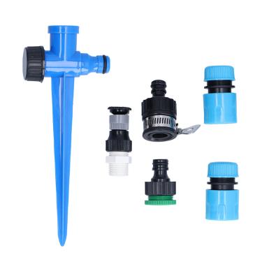 Imagem de Aspersor de jardim, aspersor de solo de 360 ​​graus, acessórios de equipamento de irrigação automática ajustável de irrigação de gramado para quintal de jardim Rega de gramado