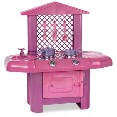 Imagem de Cozinha De Brinquedo Bancada Infantil Com Pia Fogão Fogãozinho Forno E Acessórios Completa
