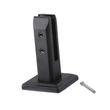 Imagem de Generic Grampo de vidro de aço inoxidável Clipe de vidro Instalação conveniente Espigões de vidro quadrados para cercas de piscina Escadas Corrimão de parede, Preto