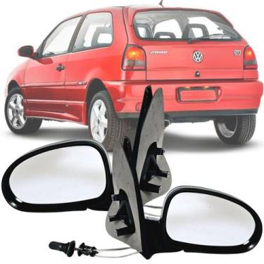 Imagem de Par Retrovisor lateral Gol Bola G2 95 96 97 98 99 de 2 Portas com Cont