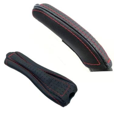 Imagem de Capa em Couro Legitimo Para Freio de Mão Kia Cerato Ex Sx 2009 a 2013 