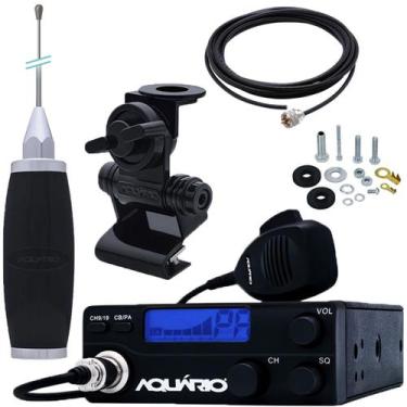 Imagem de Rádio Px 40 Canais Antena Maria Mole Inox 2,70m Porta Malas Cabo 5,5m 