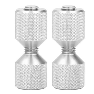 Imagem de Pinos de Alinhamento de Flange, 2 Peças, Dois Furos, Alumínio Anodizado, 1 1/8 Polegadas, Conjunto de Pinos de Furo Duplo para Flanges de 0.5 a 14 Polegadas, 150lb (SILVER)