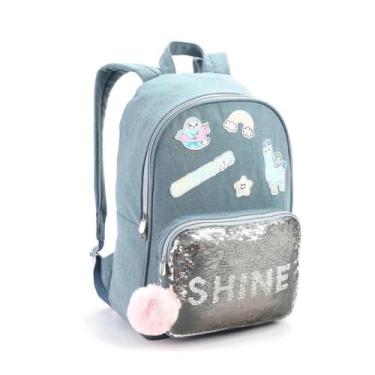 Imagem de Mochila Escolar Juvenil Feminina Shine Seanite