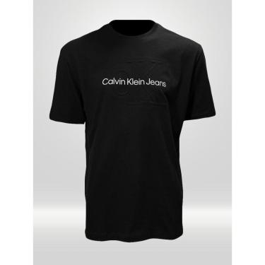 Imagem de Camiseta Masculina Embossed Calvin Klein Jeans Preta-Masculino