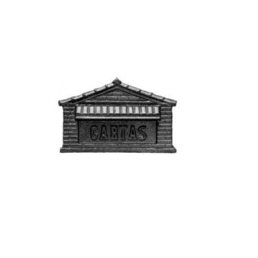 Imagem de Caixa De Correio Para Muro Tijolinho De Aluminio Prata - Metal Cartas