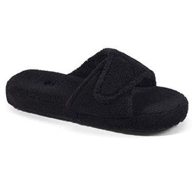 Imagem de Acorn Pantufa feminina de spa, Preto, 6.5-7.5 Wide