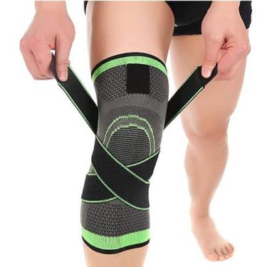 Imagem de Joelheira Esportiva De Nylon Regulável Alongamentos Tiras - MktPlace
