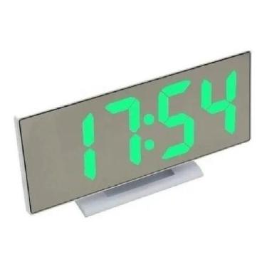 Imagem de Relogio Despertador Mesa Digital Led Espelhado Tela Lcd Nf - PRIME
