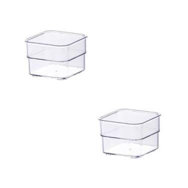 Imagem de Kit 2 Organizador de Gavetas  7,5x7,5x5,2Cm Transparente - Paramount