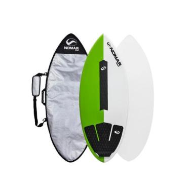 Imagem de Prancha De Skimboard Profissional 1,32 Verde + Capa - Nomar Surf