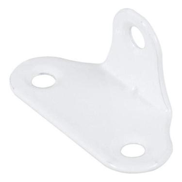 Imagem de Cantoneira De 3 Furos Branca Para Montagem De Móveis - 50 Un - Metalfi