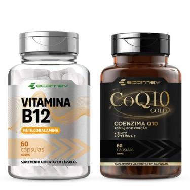 Imagem de Combo B12 Metilcobalamina + Coenzima Q10 Gold 500mg 120cáps Ecomev
