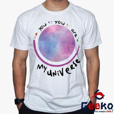 Imagem de Camiseta Coldplay 100% Algodão You You Are My Universe BTS Rock Altern
