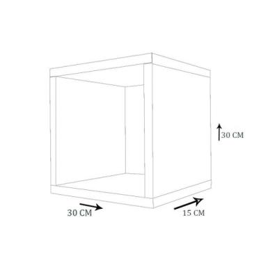 Imagem de Nicho decorativo trovarelli 30x30x15 cm branco