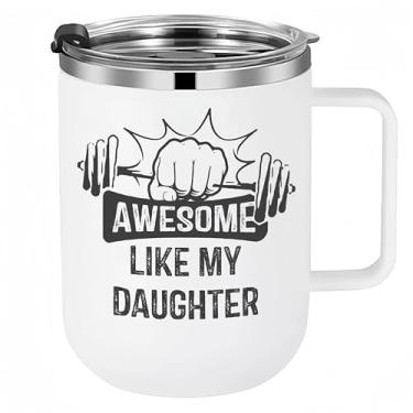 Imagem de Generic Gifts for Dad - Best Fathers Day Dad Gifts from Daughter - Presentes de aniversário para papai - Presentes engraçados de Natal - Awesome Like My Daughter Caneca de café 500 ml