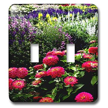 Imagem de 3dRose lsp_717_2" Pink Zinnias Interruptor Duplo