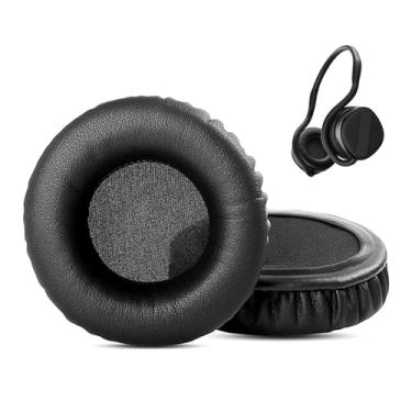 Imagem de HTINDUSTRY Almofadas auriculares de substituição compatíveis com Aukey EP-B26 Almofadas auriculares com couro proteico mais macio/espuma de memória