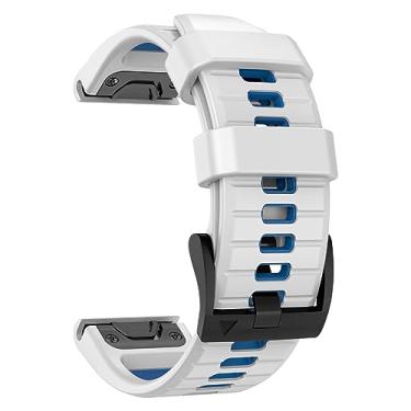 Imagem de MYSNBKN Pulseira de relógio de silicone de 22 mm de ajuste fácil de substituição para Garmin Fenix 5/Fenix 5 Plus/Fenix 6/Fenix 6 Pro/Fenix 7 Pro/Forerunner 935/Forerunner945/Approach S60