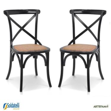 Imagem de KIT 2 Cadeiras Paris Várias Cores - Datelli Design, Preto Provençal