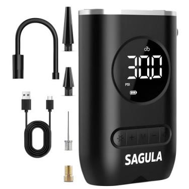 Imagem de Calibrador bomba de ar encher pneus mini compressor portatil - SAGULA,