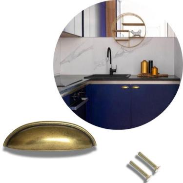 Imagem de Kit 12 Puxador Concha Rustico  P/ Gavetas Armários Móveis - Compras Fá