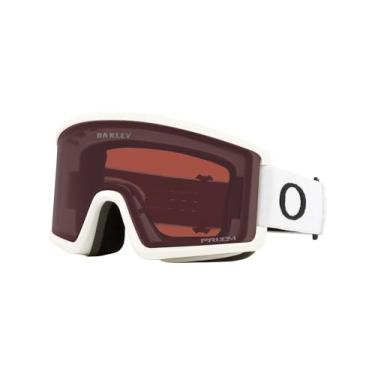 Imagem de Oakley Óculos de sol unissex com armação branca fosca, lentes cinza escuro Prizm Snow