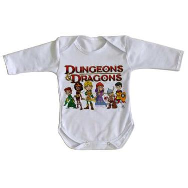 Imagem de  body nenê criança roupa bebê manga longa Dungeons e Dragons caverna d