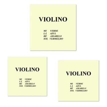 Imagem de Kit 3 Encordoamento Mauro Calixto para Violino 4/4 Original