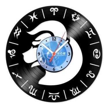 Imagem de Relógio De Parede Disco Vinil Horóscopo - Signo Touro - VHO-002 - Mode
