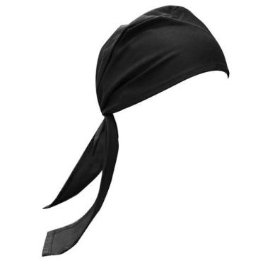 Imagem de Bandana Lenço De Cozinha Algodão Chef Unissex Preto - Recanto da Costu
