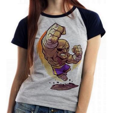 Imagem de Baby look blusa feminina ou Camiseta unissex Sagat Street Figther  - E