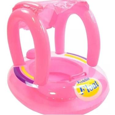 Imagem de Boia Bebês Com Assento E Cobertura Baby Boat - Rosa 70X65X55 - Cy Play