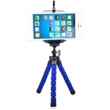 Imagem de Mini Tripé Flexível Portátil C/Suporte Adaptador Celular TRIPE - BCS, 