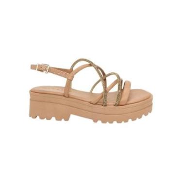Imagem de Sandália Feminina Plataforma Tiras Brilho Strass Ramarim 2438203-Feminino