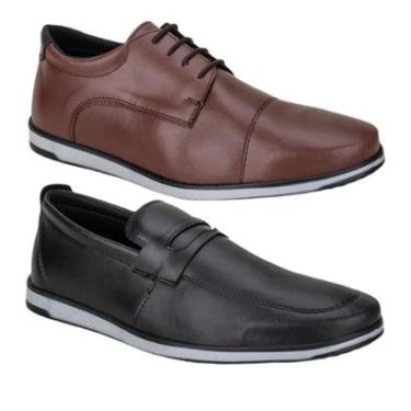 Imagem de Kit Sapato Social Mocassim Oxford Masculino Sapatenis Tenis-Masculino