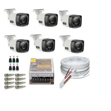 Imagem de Kit 6 Câmeras Bullet Hd 720p 1Mp Com Cabo e Conectores - Citrox