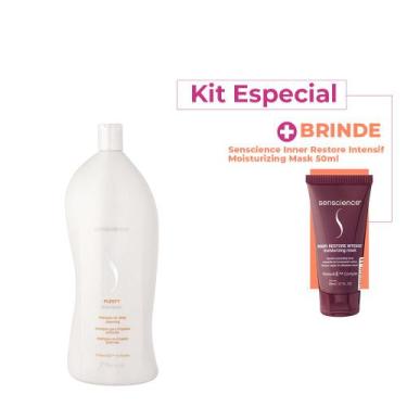 Imagem de Kit Senscience Purify Shampoo Antirresíduo Litro e Inner Restore Inten