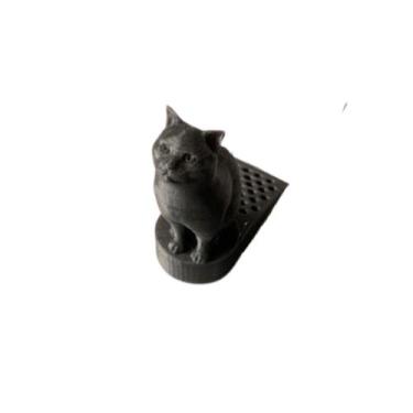 Imagem de Peso De Porta Aparador De Porta Cunha Calço Gato 15 Cm - Trinity 3D