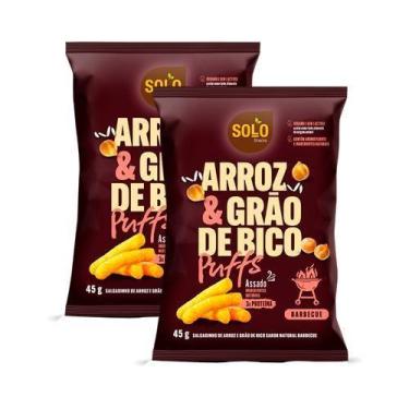 Imagem de Kit 2X: Snack Puffs Arroz E Grão Bico Barbecue Solo Snacks