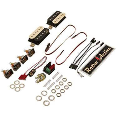 Imagem de EMG Conjunto de captador Humbucker de guitarra elétrica ativa retrô Fat 55, Zebra